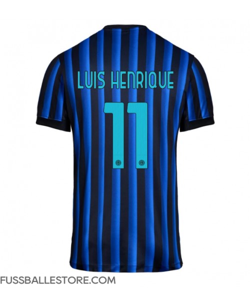 Günstige Inter Milan Luis Henrique #11 Heimtrikot 2025-26 Kurzarm Günstige Inter Milan Luis Henrique #11 Heimtrikot 2025-26 Kurzarm